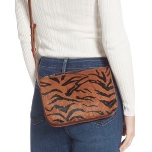 Madewell Zebra Calf Hair Crossbody Leather Bag